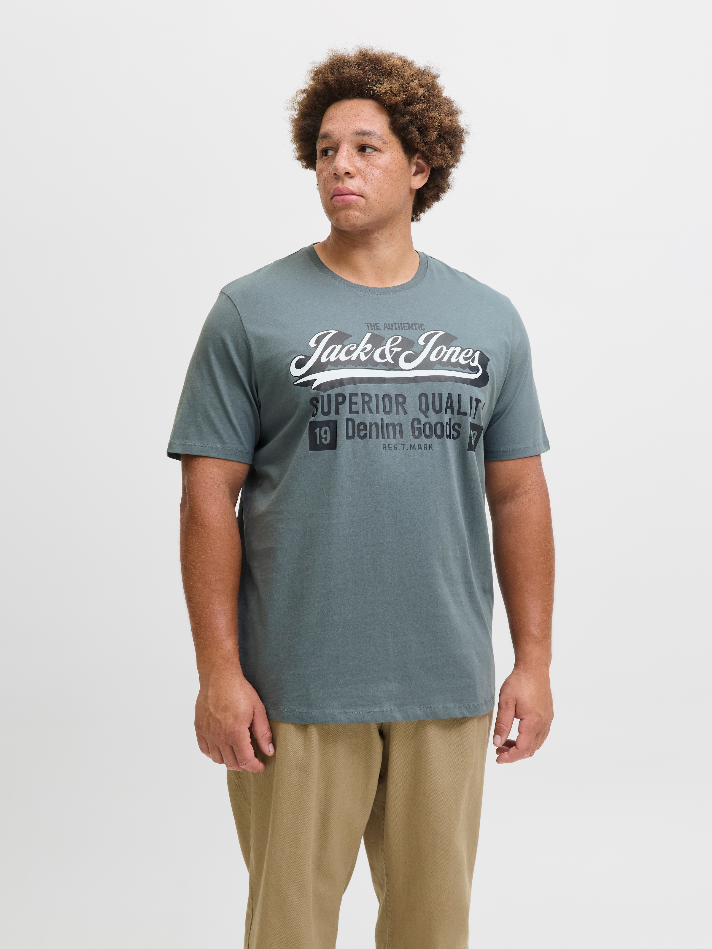 Jack & Jones PlusSize T-Shirt »JJELOGO TEE SS 2 COL AW25 3PK MP PLS«, 3 Stk.