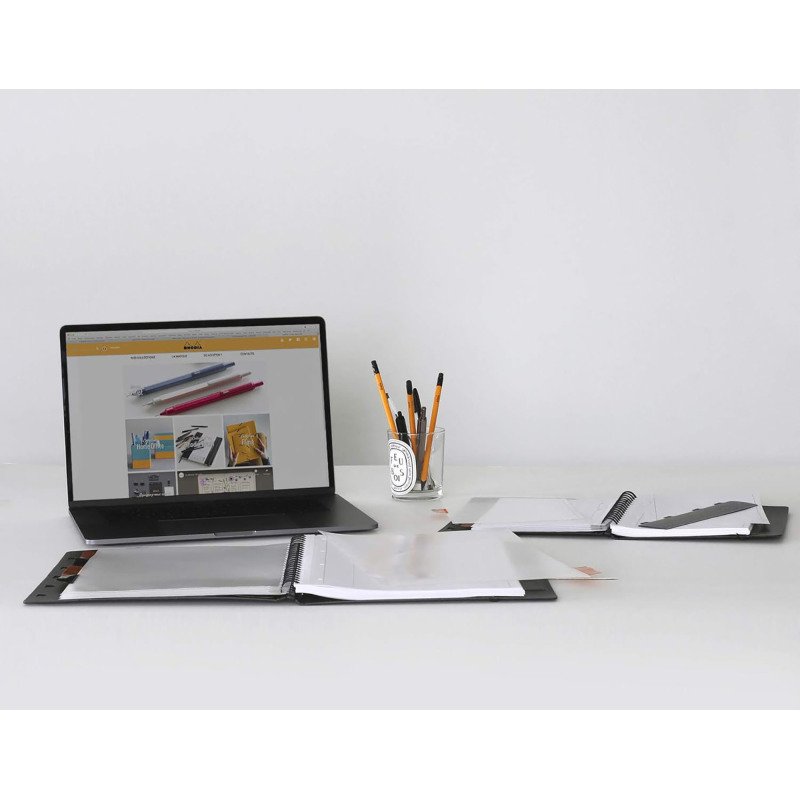Recharge pour cahier spirale Rhodia Exabook 16 x 21 cm noir 5 x 5 - 160 pages