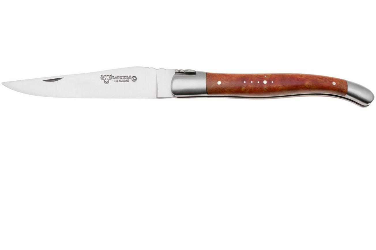 Laguiole en Aubrac Coral Cheesewood, Matt Bolster, zakmes, 12 cm