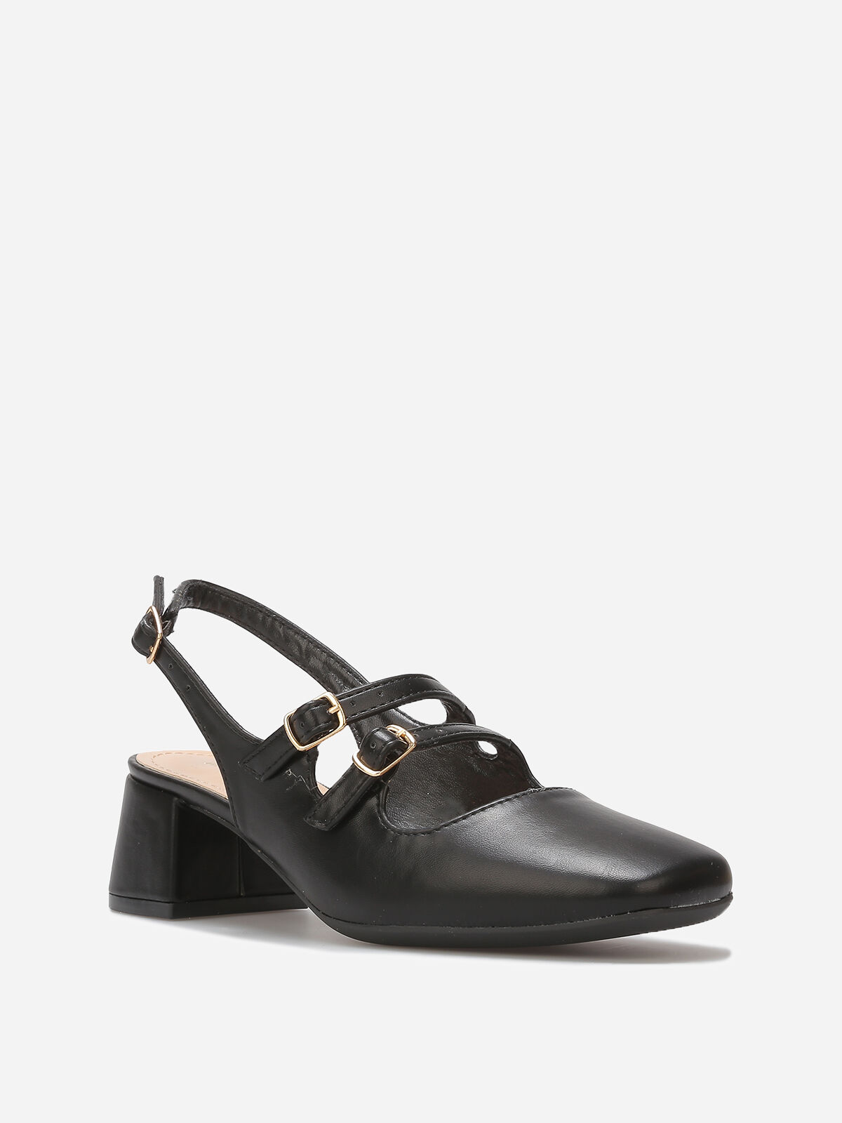 Babies slingback à double brides- Noir