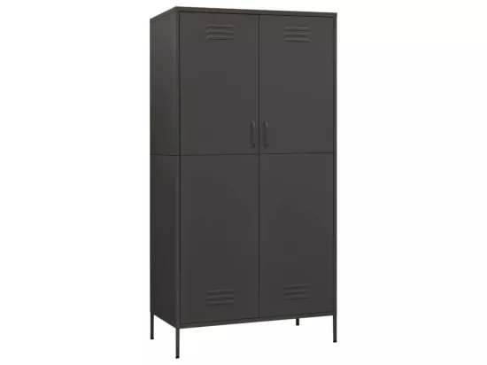 Garde-robe Anthracite 90x50x180 cm Acier