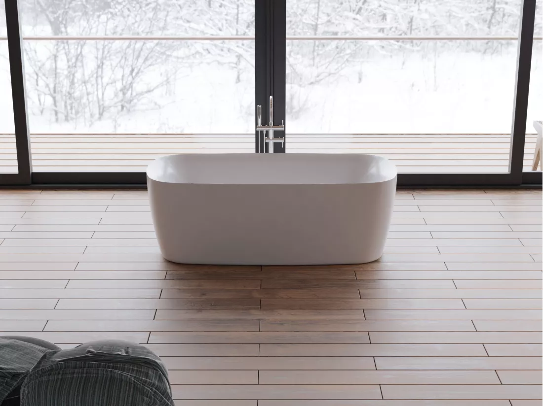 Baignoire îlot ovale SWING L. 170 x l. 80 cm, by SPALINA
