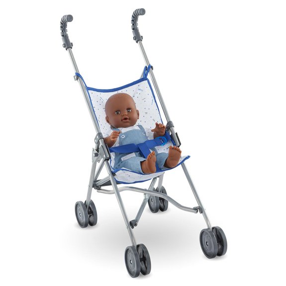 Poussette canne bleue Mon Grand Poupon 36-42 cm