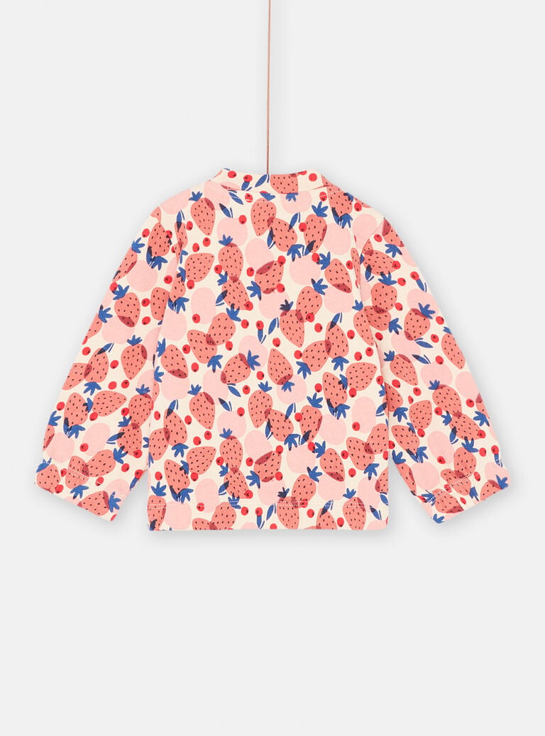 Haut de jogging confortable multicolore à imprimé fruits bébé fille