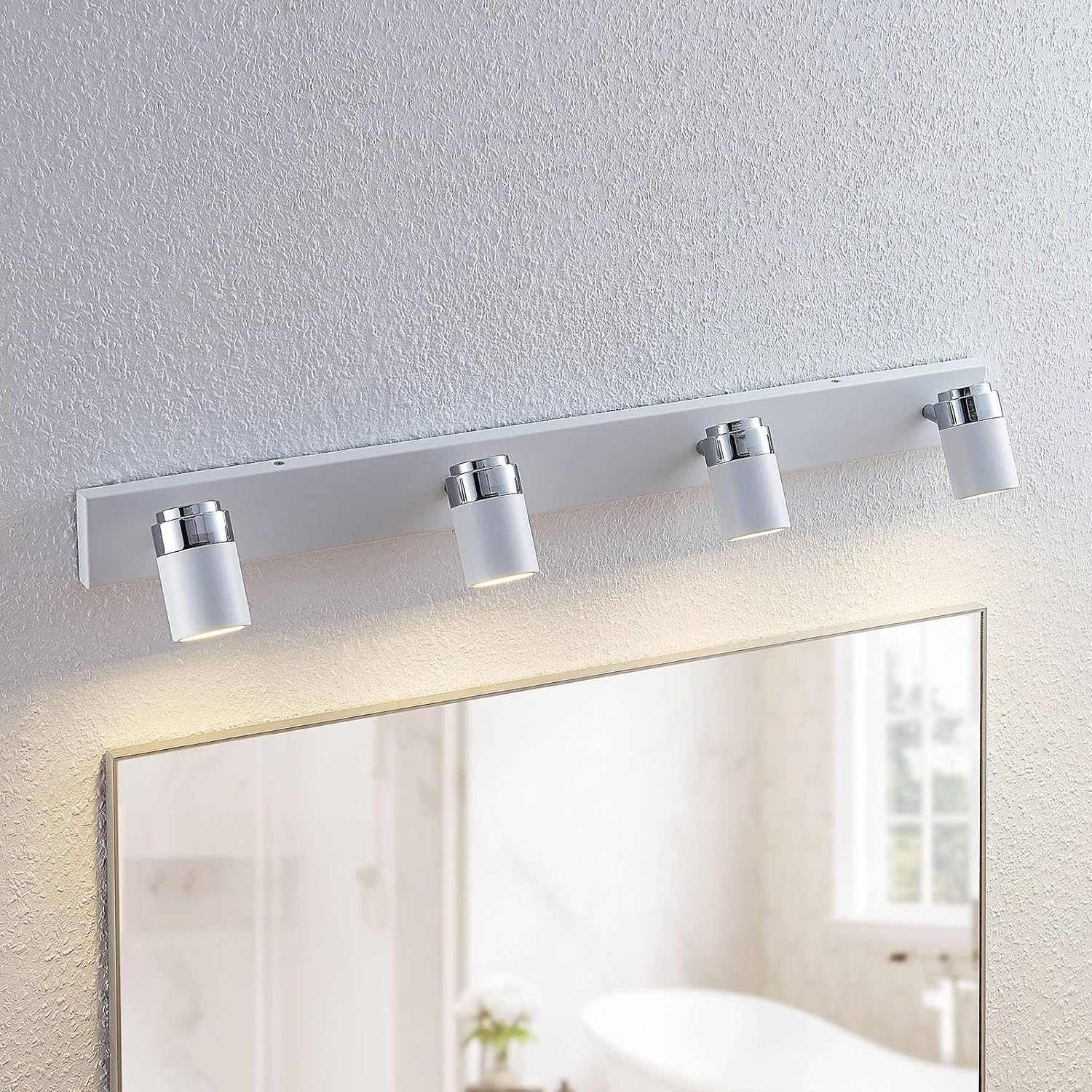 Lindby Strahler Kardo (Modern) in Weiß aus Metall (4 flammig, GU10) - Deckenlampe Deckenleuchte Lampe Spot Badezimmerleuchte