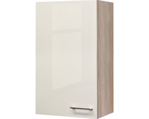 Flex Well Nepal wandkast, BxDxH 50 x 32 x 89 cm, kasjmier glanzend, gedemonteerd, scharnier omkeerbaar (links of rechts te monteren)