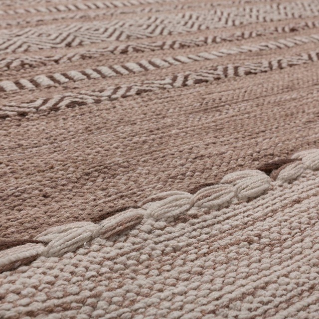 Paco Home Teppich »Kilim 217« rechteckig 12 mm Höhe handgewebter Wendeteppich, reine Baumwolle, gestreift, Wohnzimmer