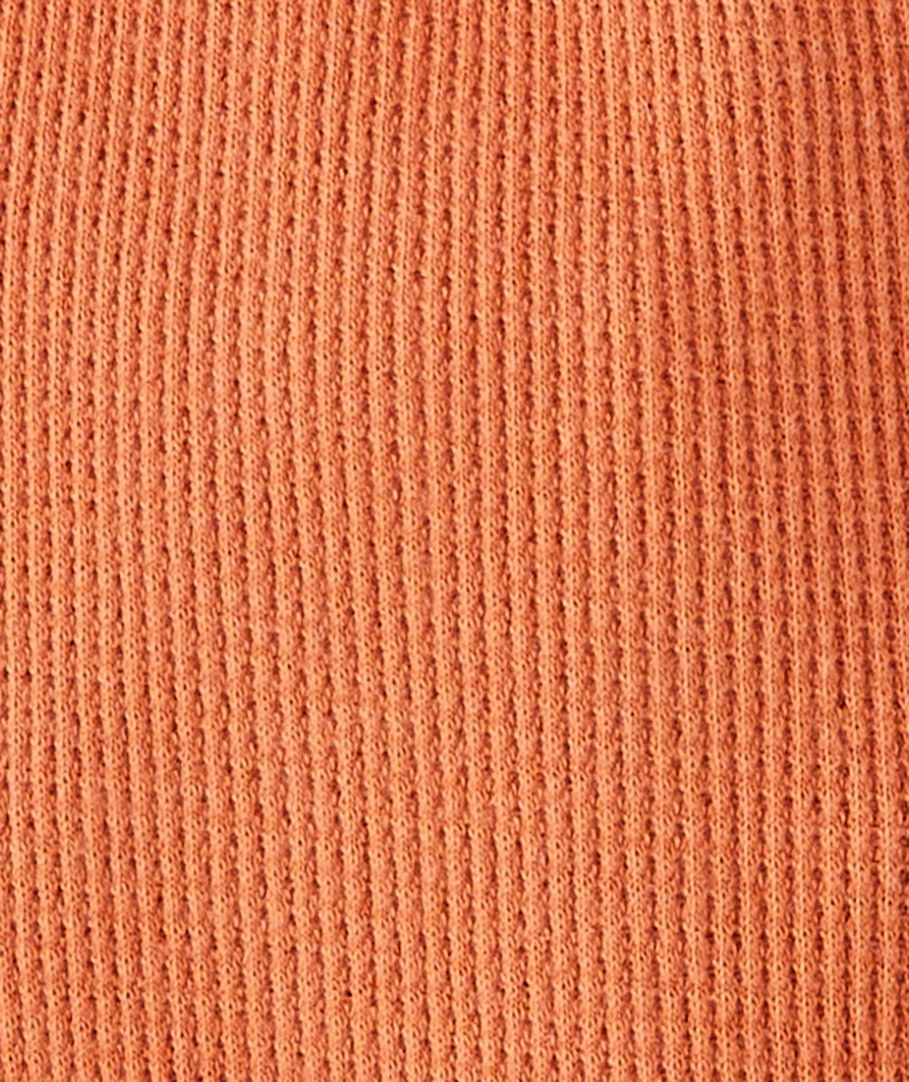 LEGGING BÉBÉ EN COTON BIOLOGIQUE NID D'ABEILLE MARRON ORANGÉ