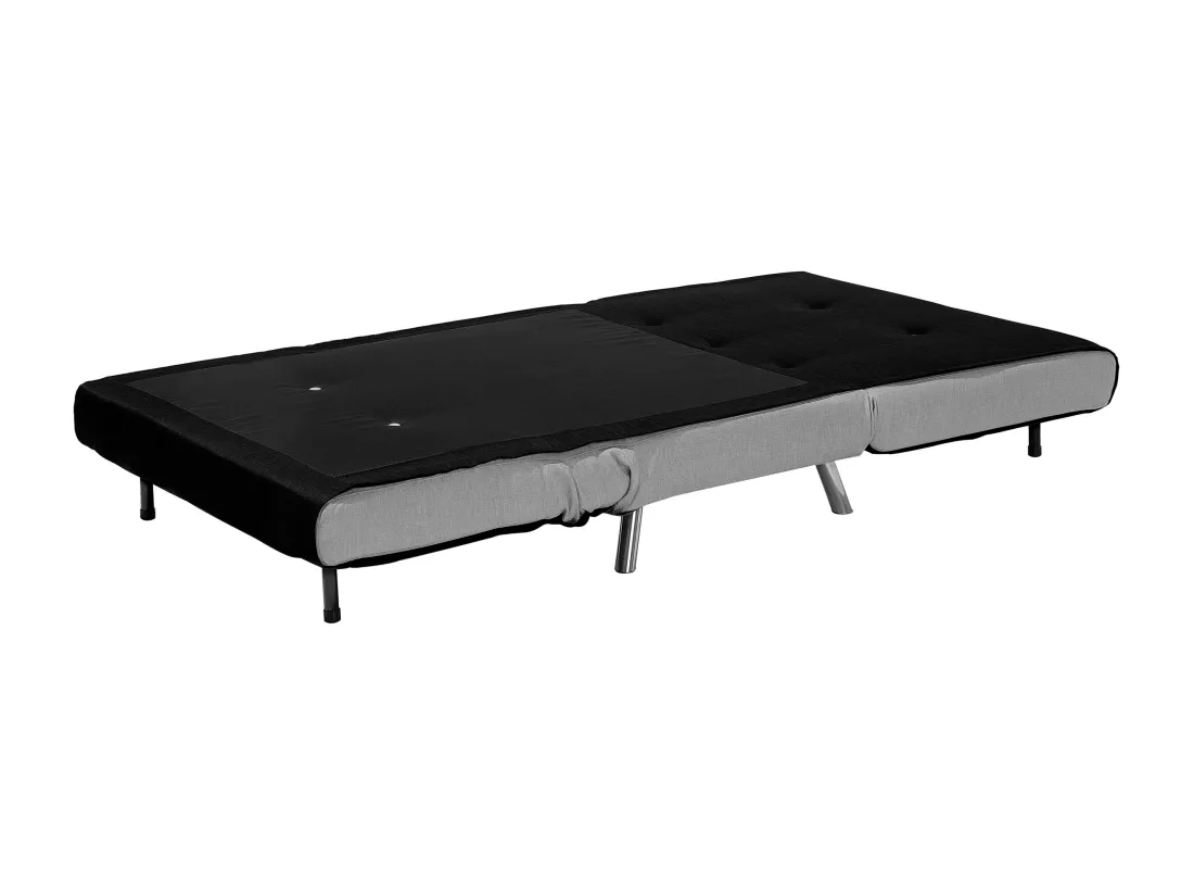 Banquette convertible 1 place en tissu noir FARRIS