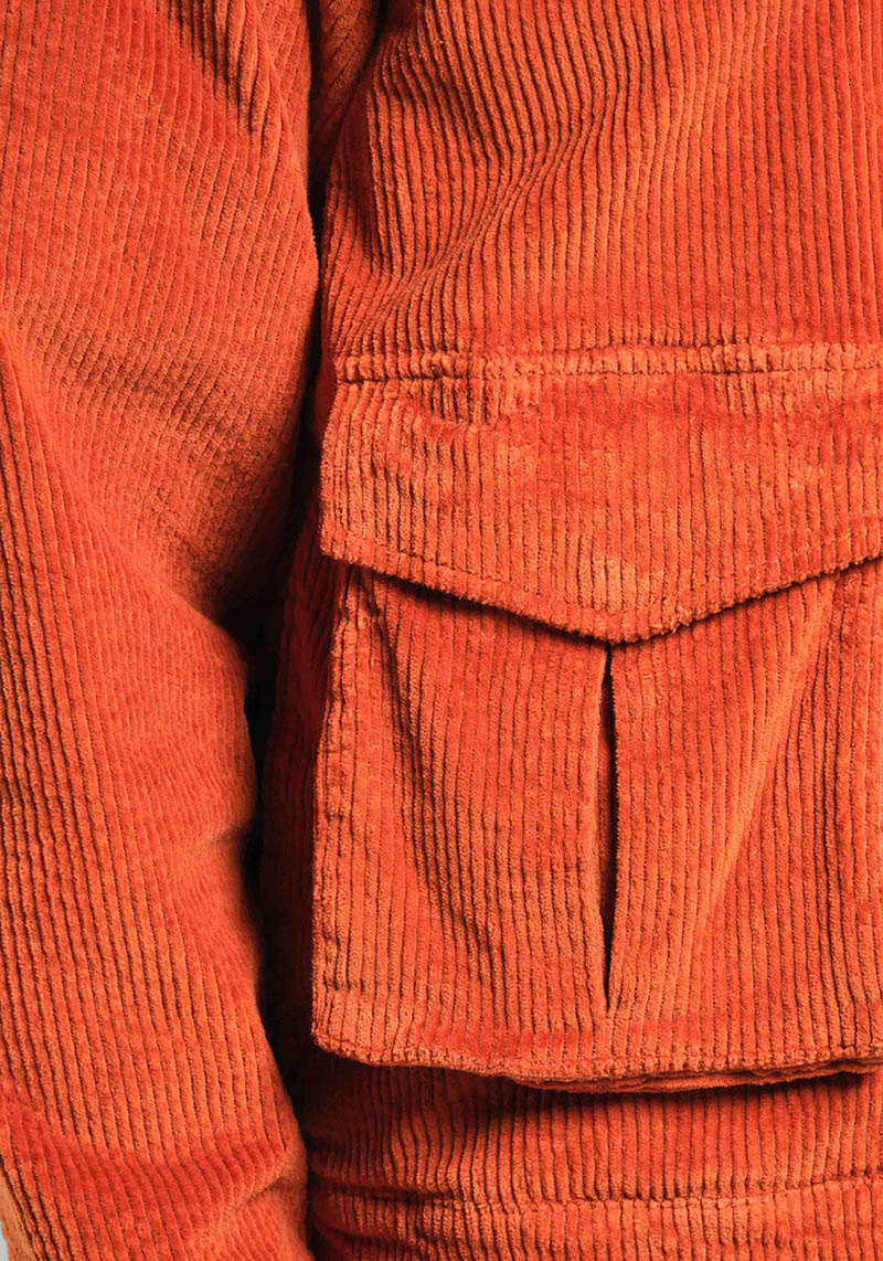 Dedicated Cordjacke Vallentuna Padded Cinnamon Orange