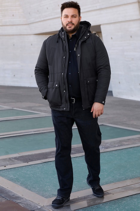 Men+ Kapuzenjacke, Bauchfit, viele Taschen, bis 82
