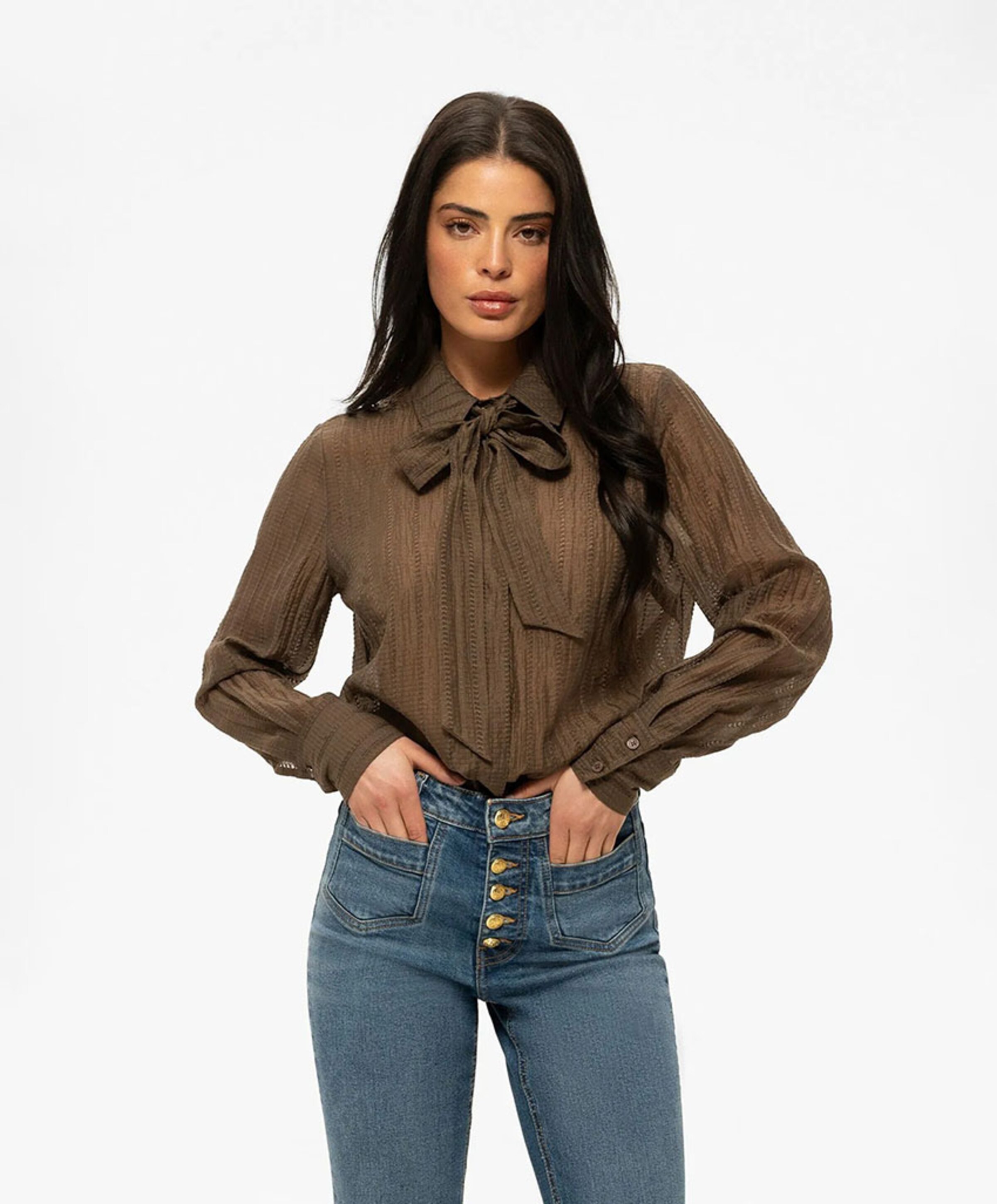 Fifth House Dames blouse bruin
