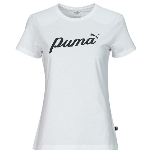Puma - ESS+ BLOSSOM SCRIPT TEE - Blanc