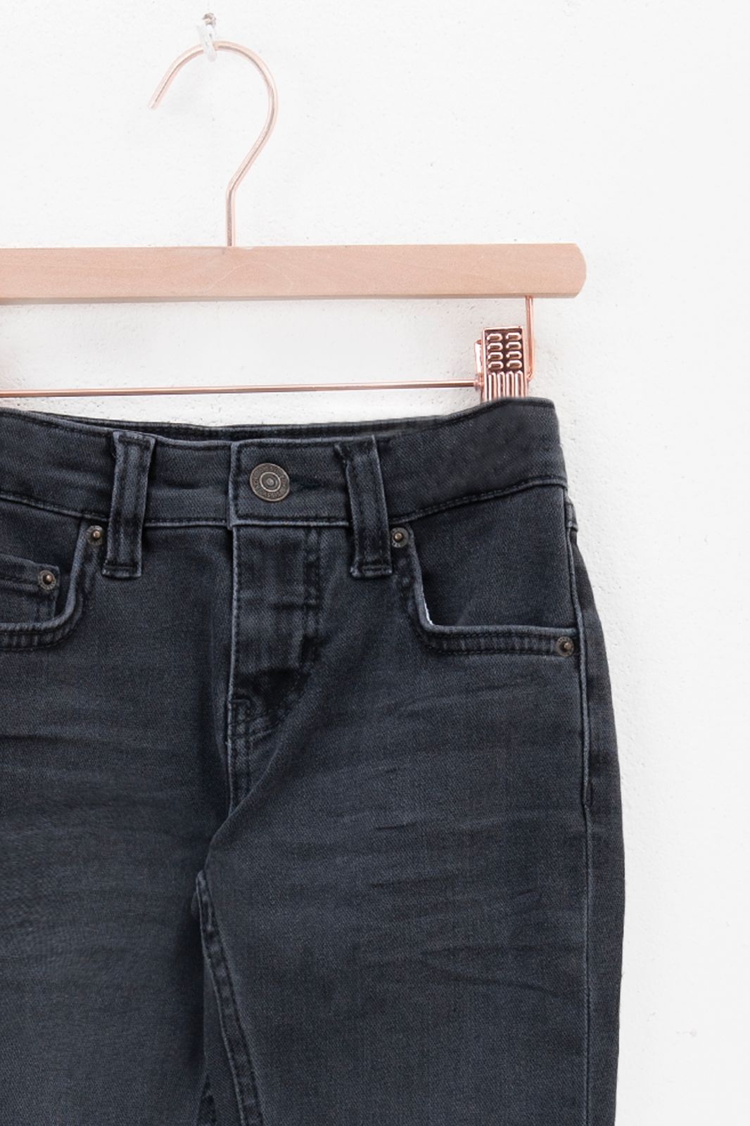 Donkergrijze slim fit jog jeans