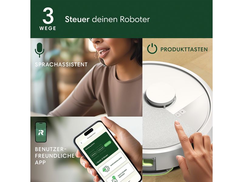 iRobot Saug- und Wischroboter Roomba 105 Combo   AutoEmpty Innovativer Reinigungsroboter mit selbstentleerender Dock