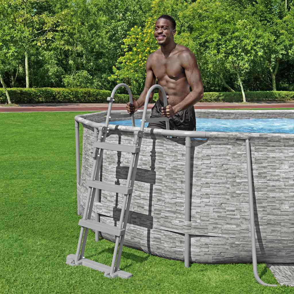 Bestway Flowclear 4-traps zwembadladder, 107 cm