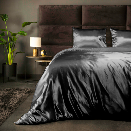 Dekbedovertrek Silk Satin  - Antraciet
