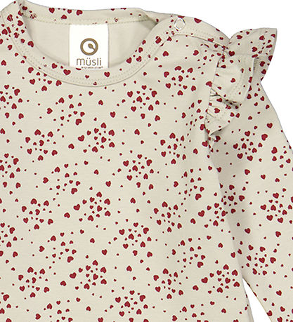 M?Slå Bluse - Love Frill - Soft Green/Cabernet