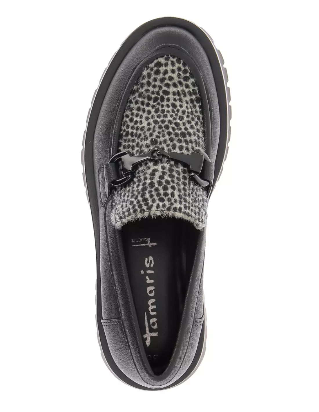 TAMARIS 24724 - Mocassins & bateaux BLACK/LEOPARD