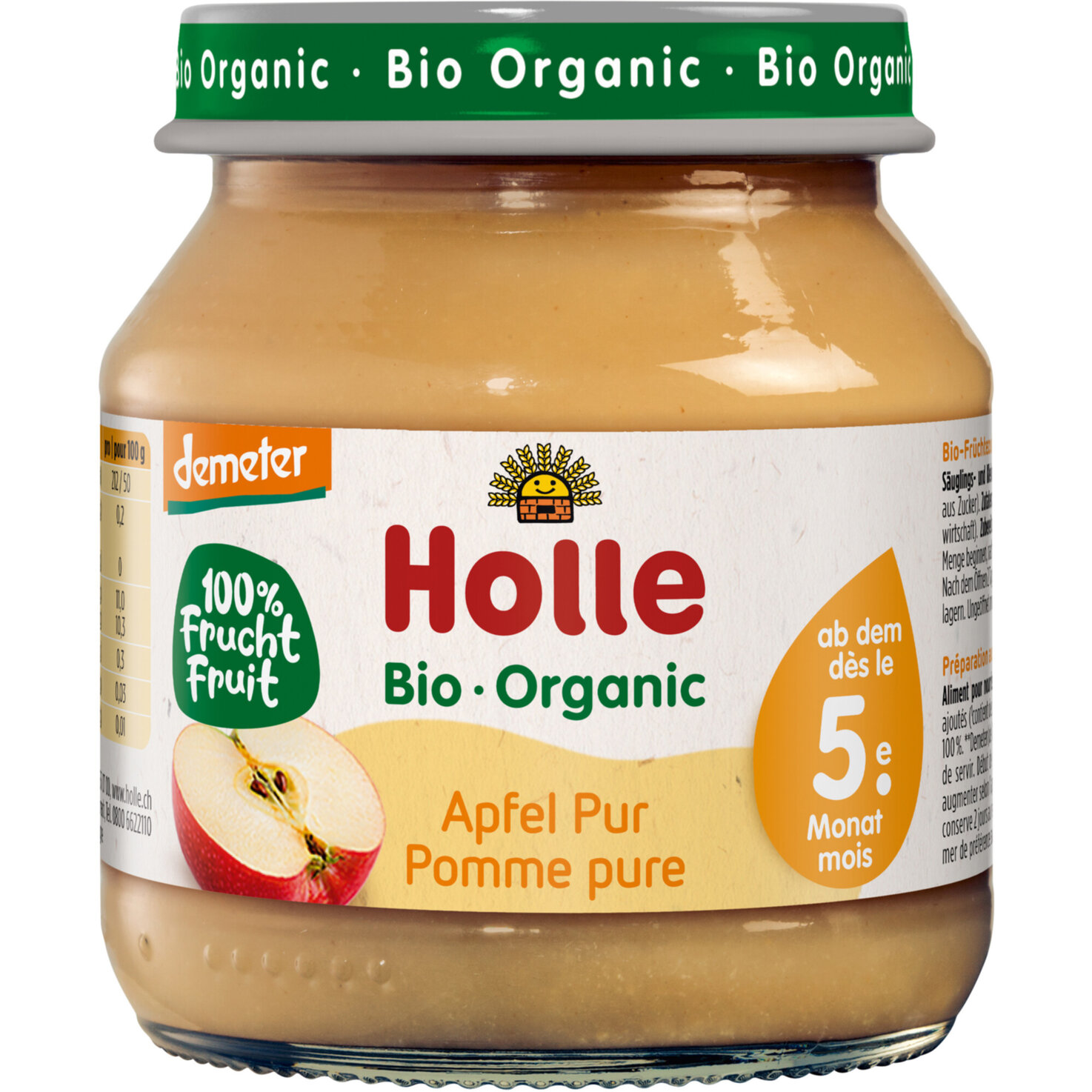 Holle Demeter Bio Brei Apfel pur 5+ Monate