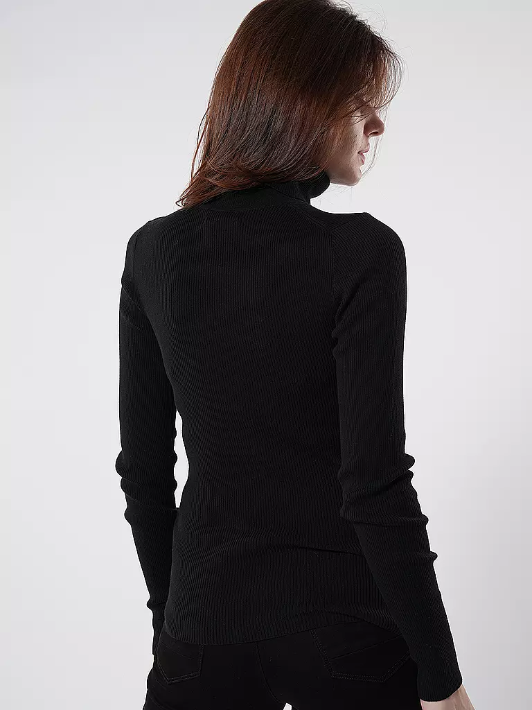 CALVIN KLEIN JEANS Rollkragenpullover schwarz