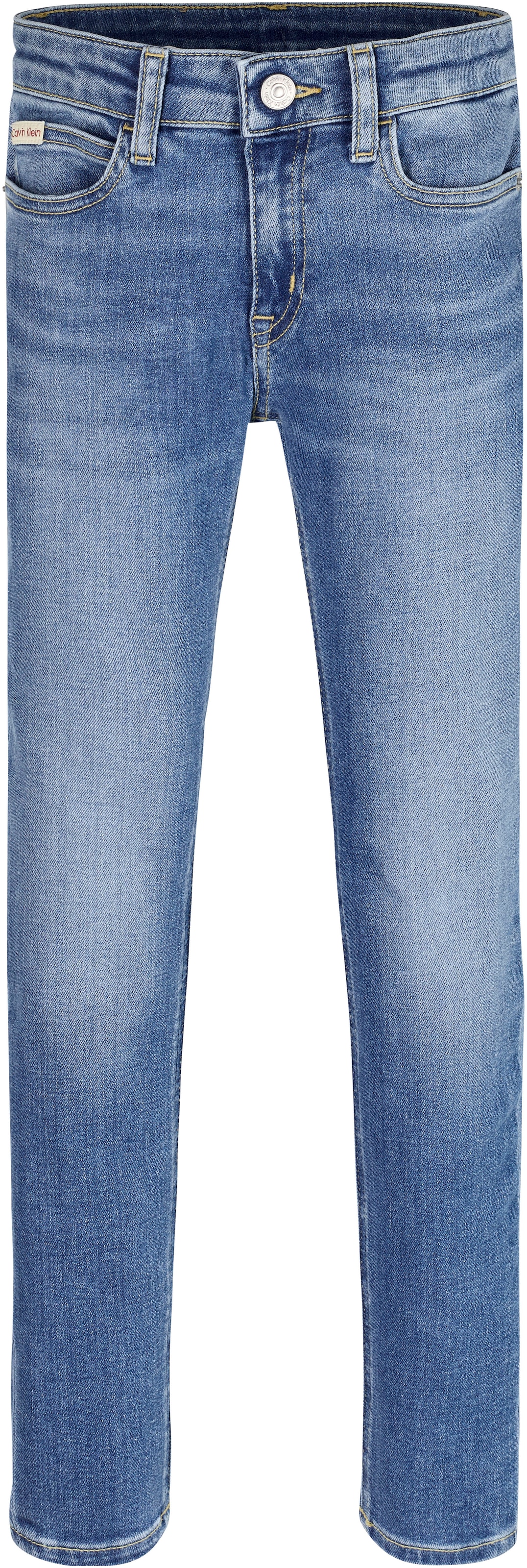 Calvin Klein Jeans Skinny-fit-Jeans »MR SKINNY ESS WASHED BLUE DENIM« für Kinder bis 16 Jahre mit Logopatch