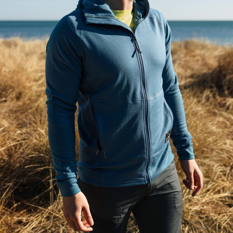 Lundhags Tived Merino HoodieM Denim Blue
