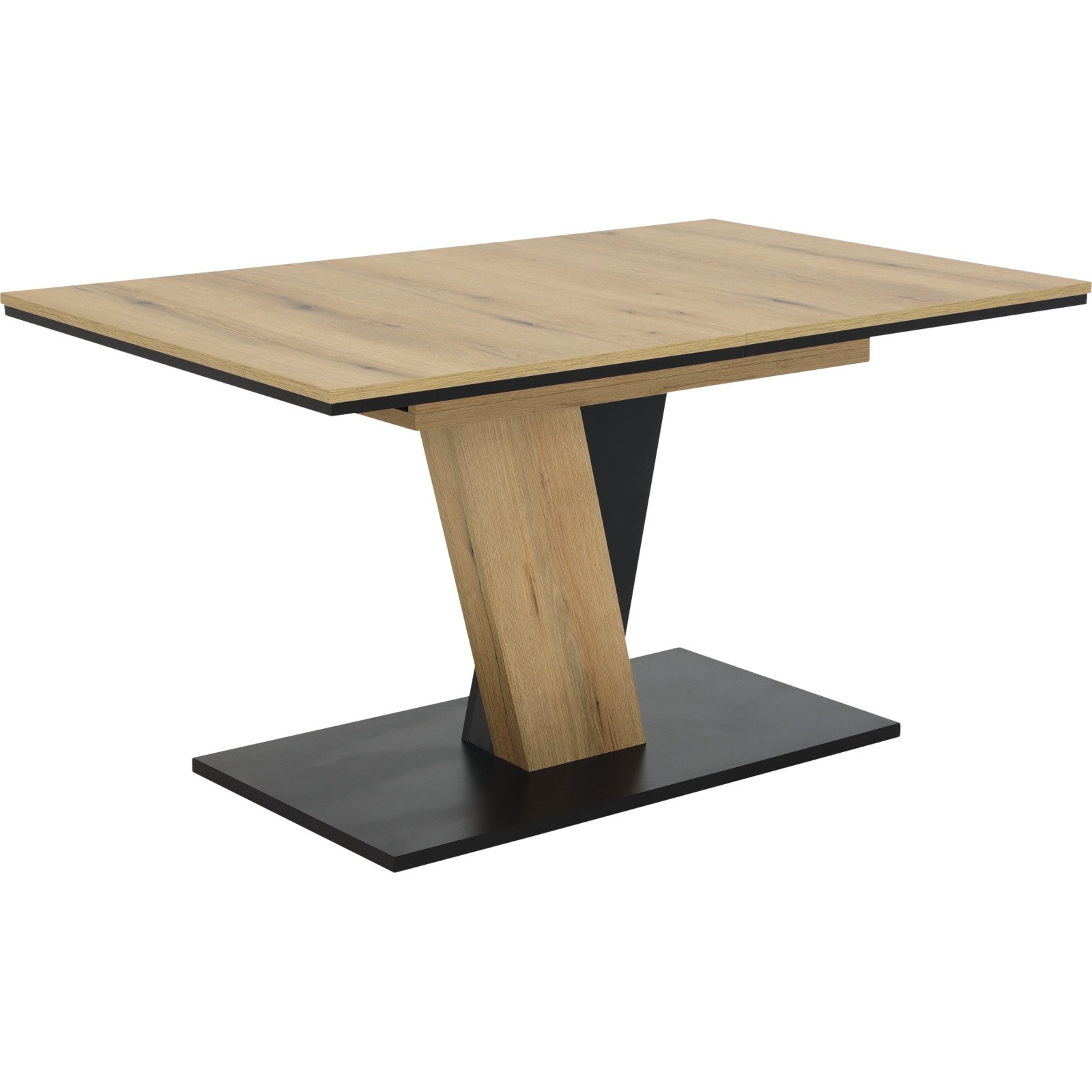 Tisch Lucy Dekor Eiche Evoke schwarz 140/180 x 76 x 90 cm