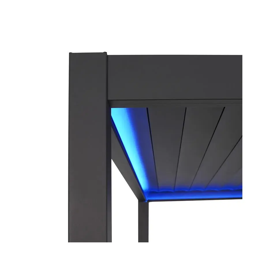 Mirador Deluxe overkapping elektrisch met LED 300 x 600 antraciet