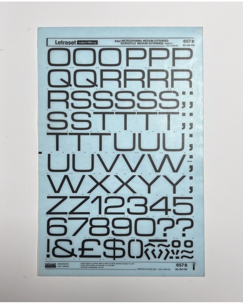 letraset-657B- MICROGRAMMA MEDIUM EXTENDED - 84pt