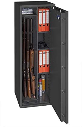 Waffenschrank Gun Safe 1 1-4 Kombi mit Zahlenschloss EN 1143-1 Klasse1 Regalteil und 4 Waffenhalter
