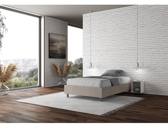 ITYHOME - Lit coffre azelia 140x190 microfibra sable