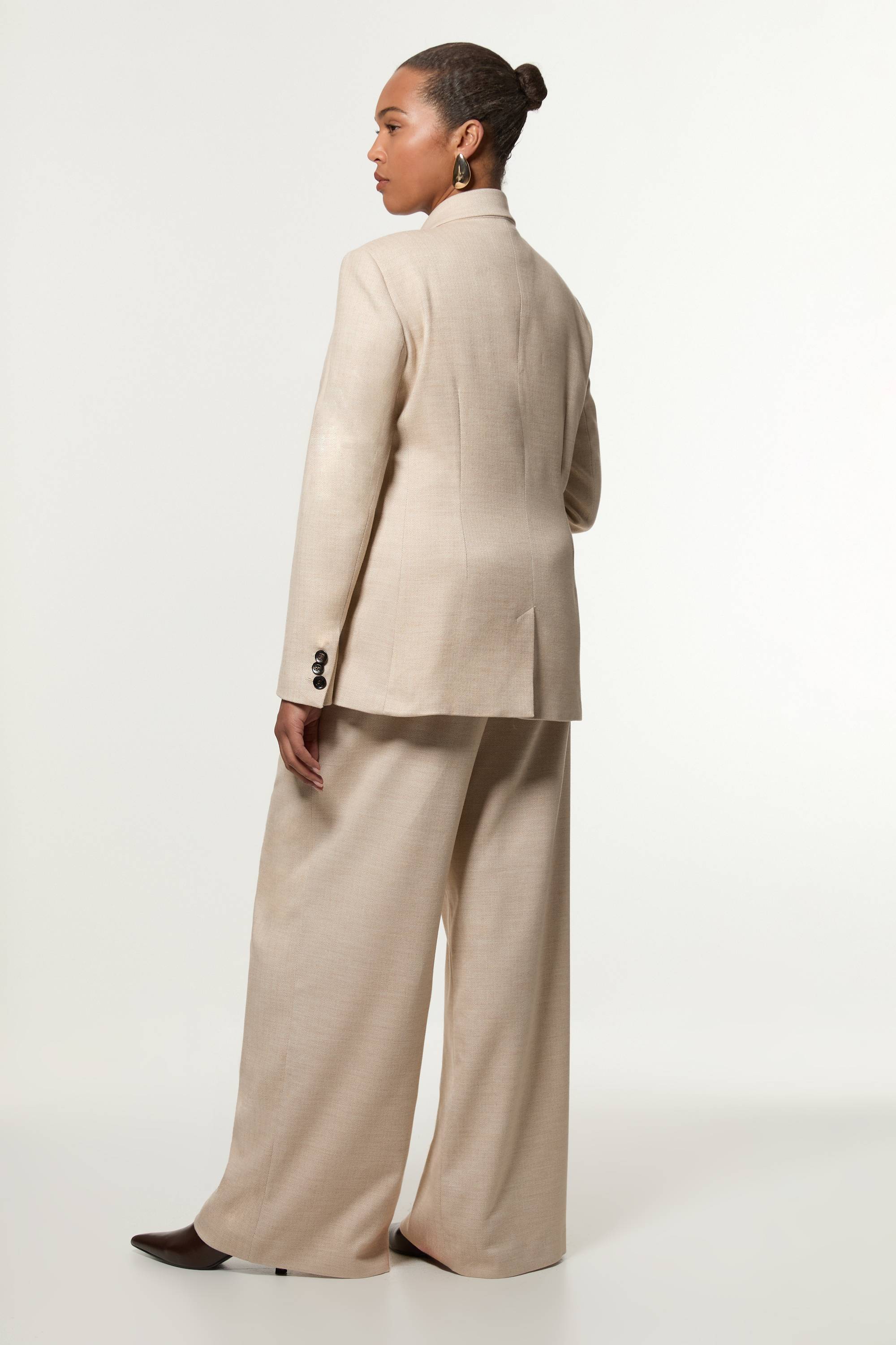 KarenMillen Pantalon Large Tailleur À Chevrons Grande Taille