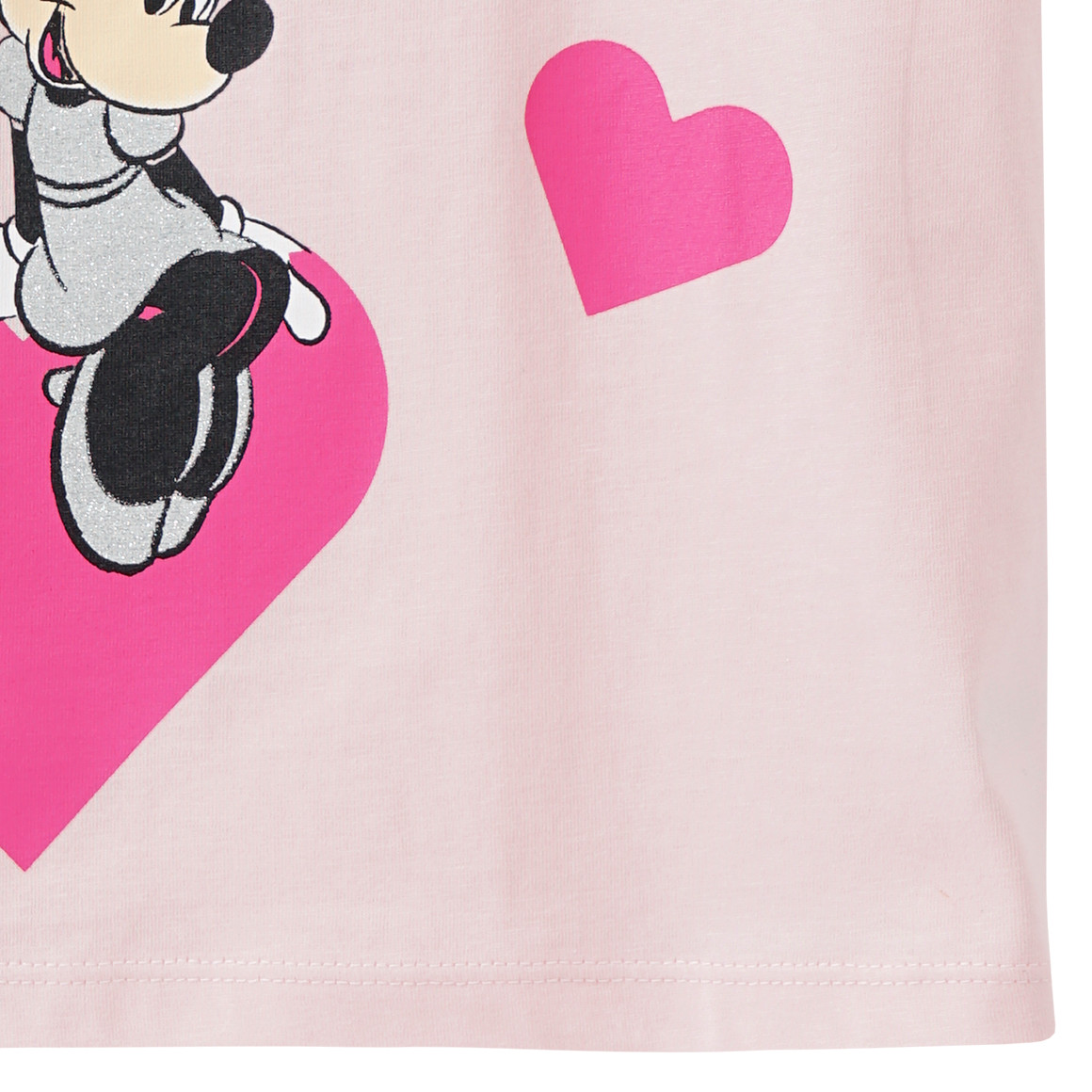 Topolino Minnie Maus T-Shirt mit Glitzer-Print rosa
