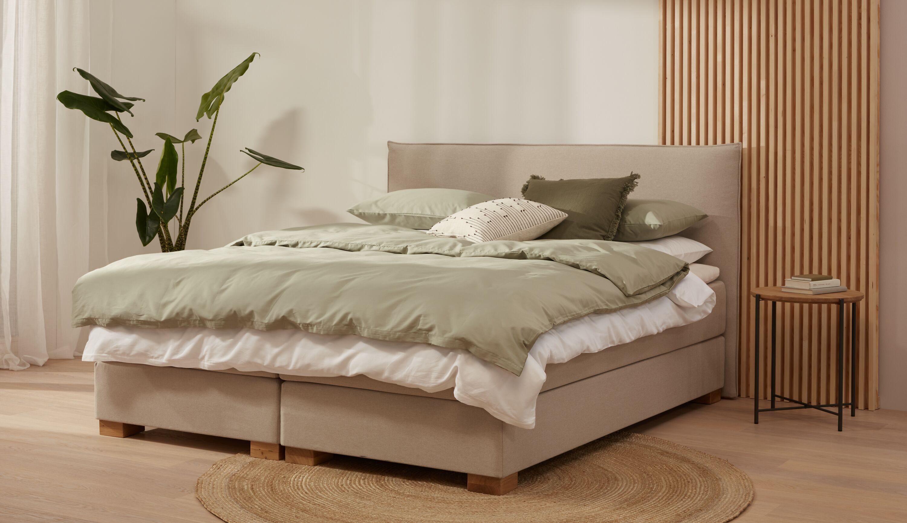 bico GOODNIGHT Boxspringbett - Beige / B: 180.0 cm x T: 200.0 cm