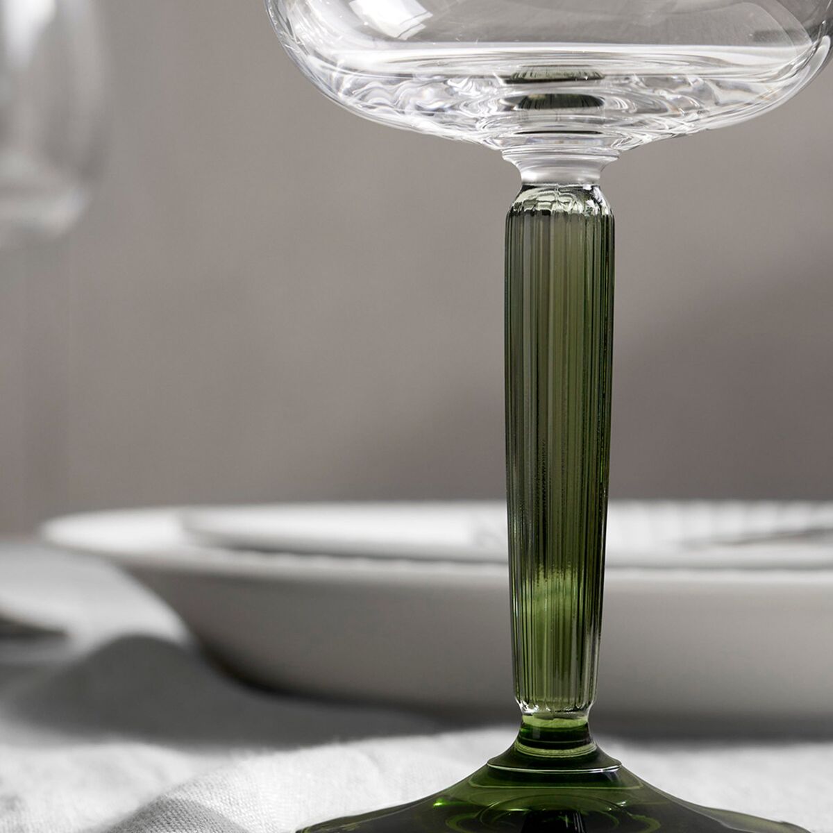 Hammershøi rødvinsglass Ø 9,5 cm 2 stk, grønn
