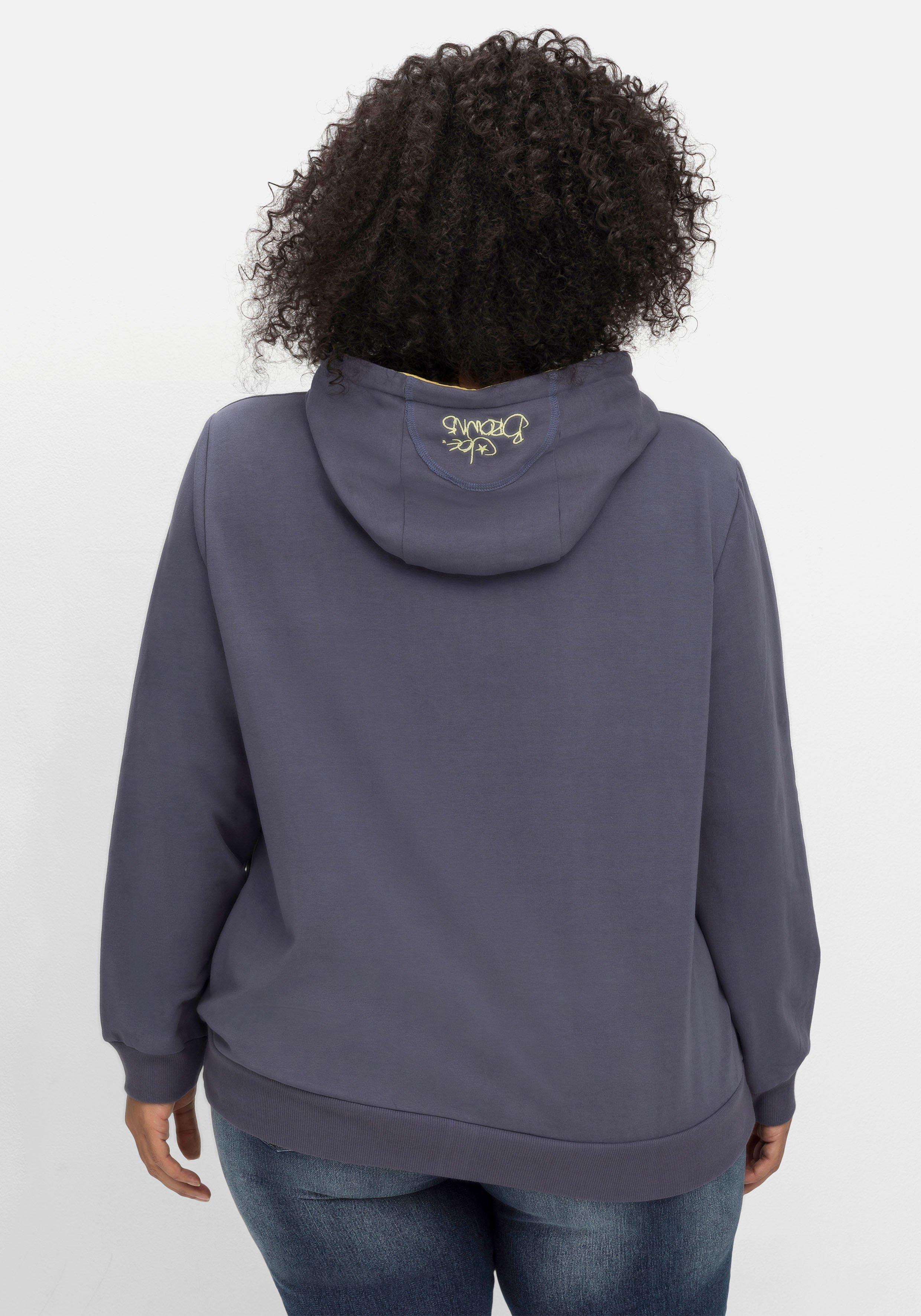 Kapuzensweatshirt mit floralem Frontdruck