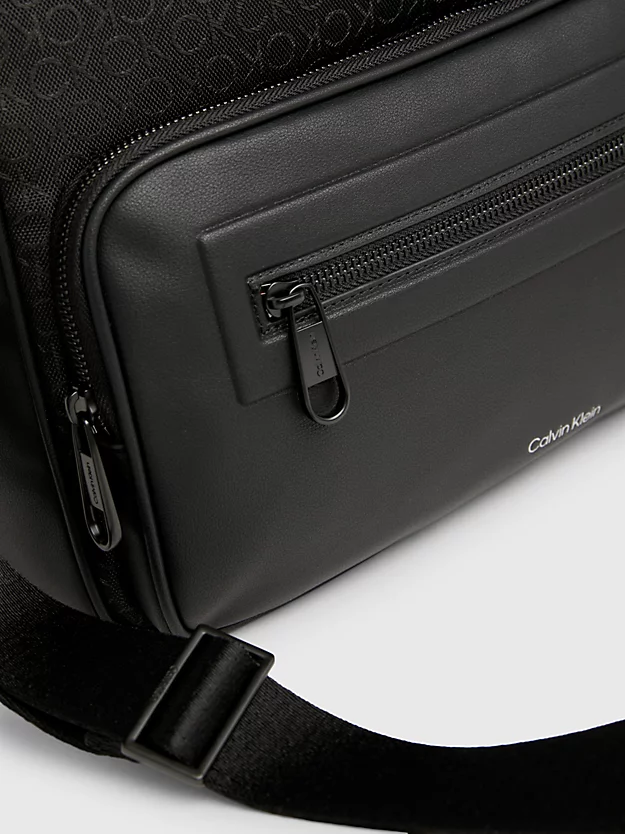 Bolsa carteiro em jacquard com logotipo