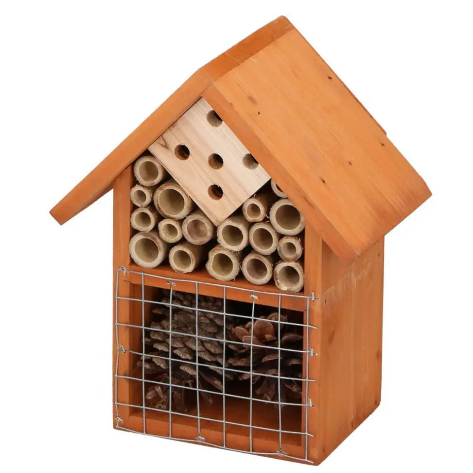 Lifetime Garden Insectenhotel - oranje - hout - 19 cm