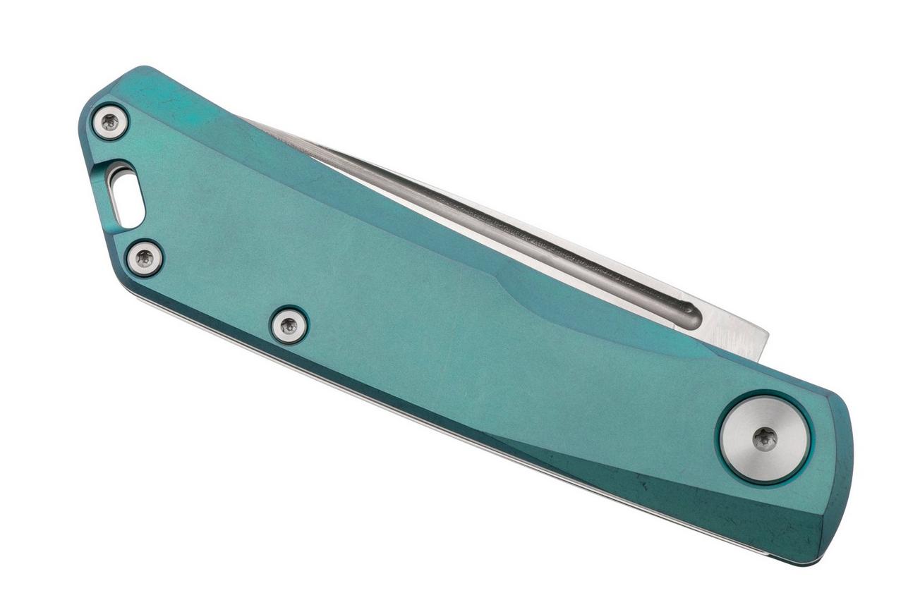 Real Steel Luna TS 7001TS06 Satin N690, Cyan Monochrome Titanium, zakmes, Jakub Wieczorkiewicz design
