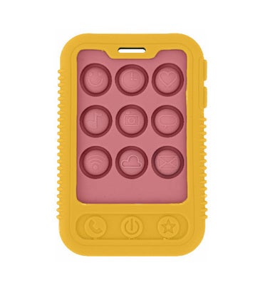 Nuby Phone Popper Biteleke, Gul/Rosa