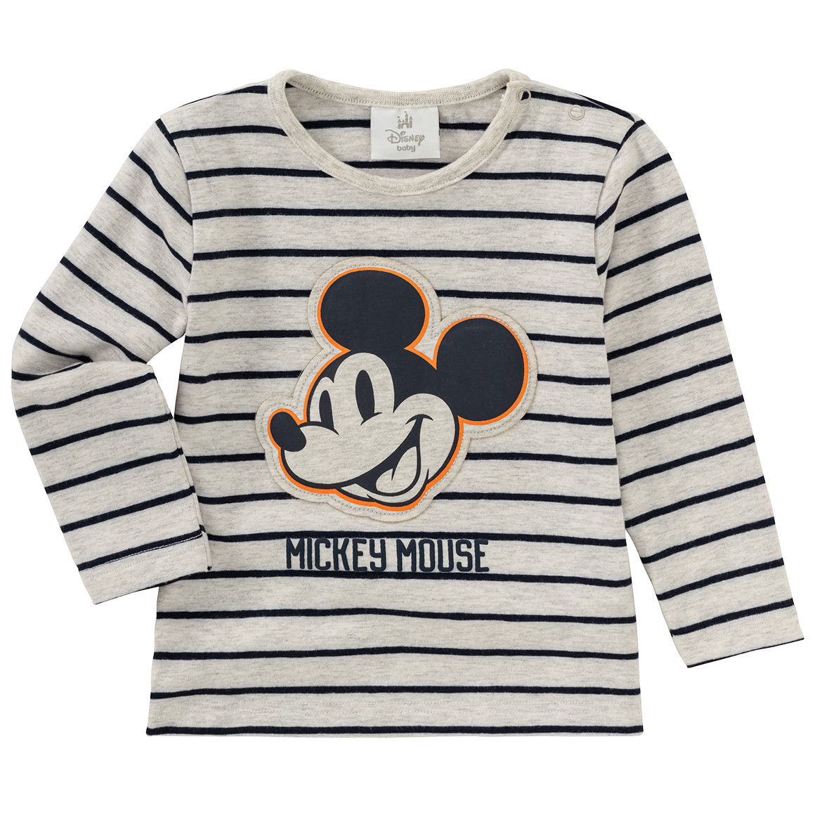 Topomini Micky Maus Langarmshirt im Ringel-Look cremeweiss / dunkelblau