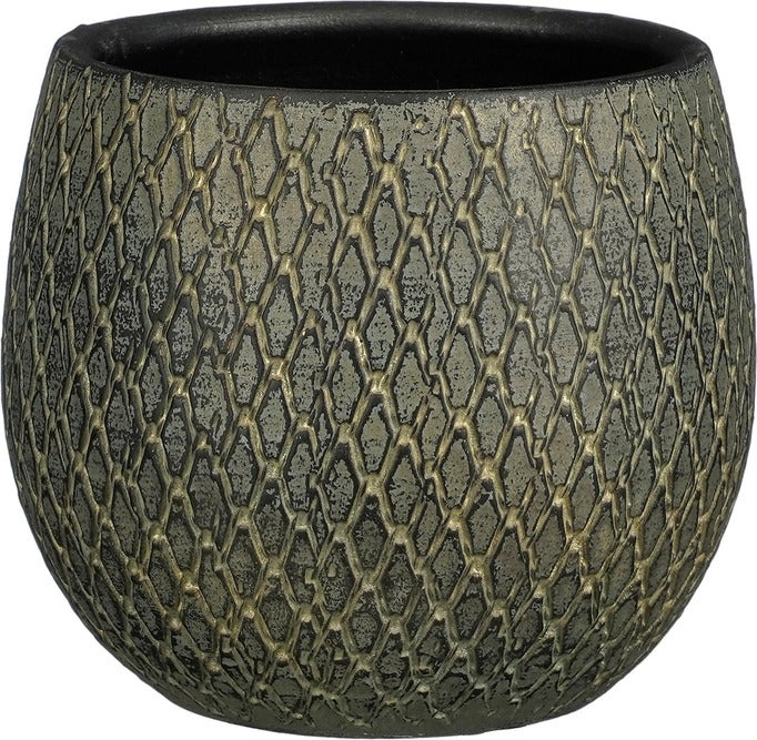 Mica Decorations bloempot Madeira groen D 18 H 18 cm