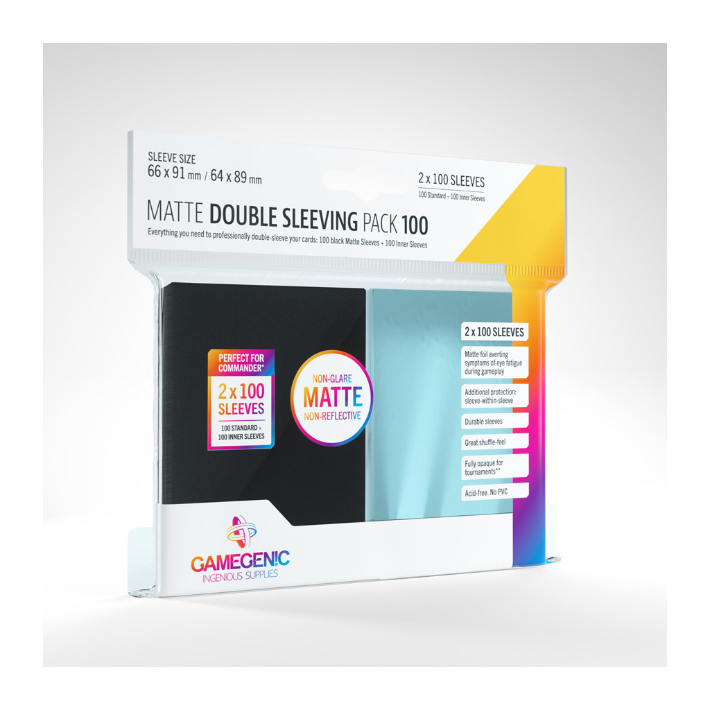 Gamegenic - MATTE Double Sleeving Pack 100