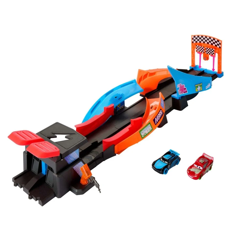 Disney Pixar - Biler Glow Racers Launch & Criss-Cross Glow Race Legesæt