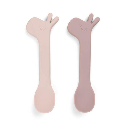 Lot de 2 Cuillères Silicone LALEE Rose - DONE BY DEER