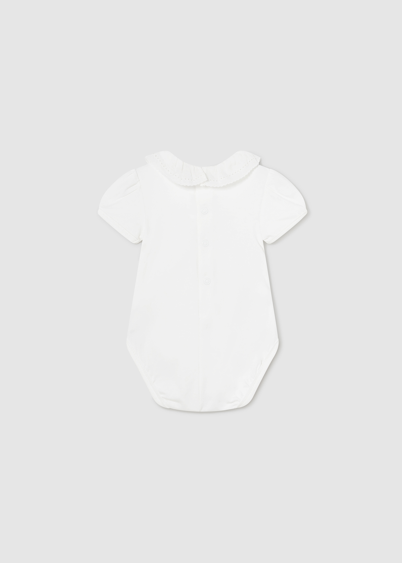 Body para recém-nascido Better Cotton com babado, branco-creme