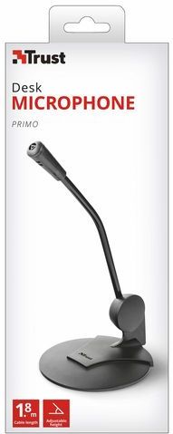 Trust - Primo - Tafelmicrofoon - Zwart - Microfoon met Standaard