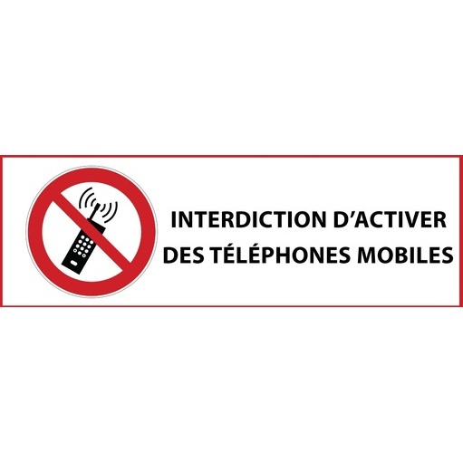 Panneau - Interdiction téléphones mobiles - P013 - ISO 7010