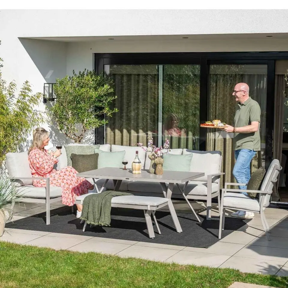 Garden Impressions Senja lounge dining set 4-delig l. - valley sand